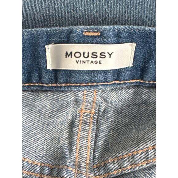 Moussy Vintage Ridgewood Distressed Cropped Skinny Jeans Medium Wash Size 26 - Picture 6 of 13